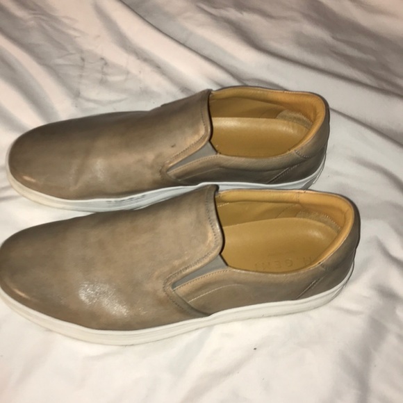 M. Gemi Leather Handmade Slip On Shoes Gray 11.5 main image 5